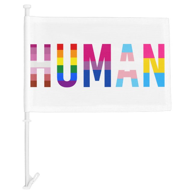 HUMAN LGBT Flag Gay Pride Month Transgender (Front)
