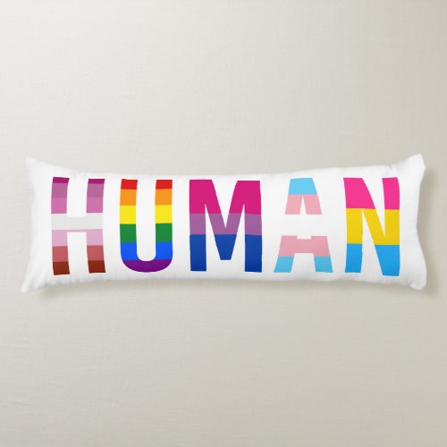 HUMAN LGBT Flag Gay Pride Month Transgender Body Pillow