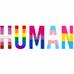 HUMAN LGBT Flag Gay Pride Month Transgender Cutout<br><div class="desc">Spread some peace,  love and equality with this cool LGBT flags HUMAN tshirt. All the colors of LGBTQ form a message of equality and pride. Great gifts for LGBT community and pride month.</div>