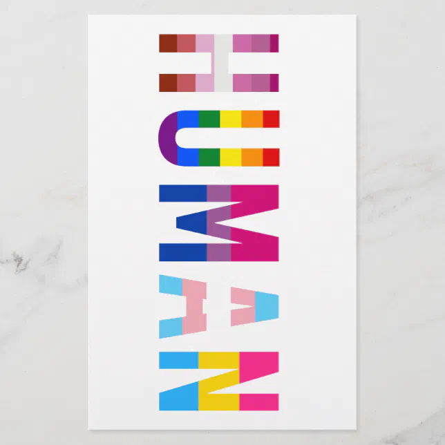 HUMAN LGBT Flag Gay Pride Month Transgender Flyer | Zazzle