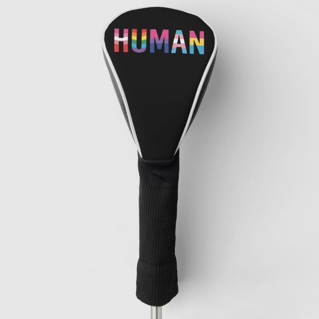 HUMAN LGBT Flag Gay Pride Month Transgender  Golf Head Cover (Front)