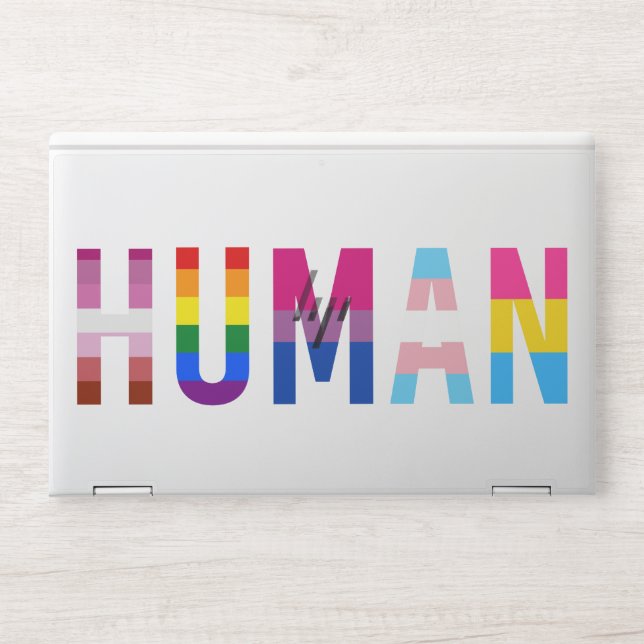 HUMAN LGBT Flag Gay Pride Month Transgender HP Laptop Skin (Front)
