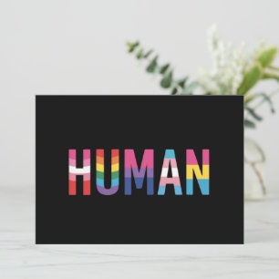HUMAN LGBT Flag Gay Pride Month Transgender Invitation