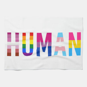 HUMAN LGBT Flag Gay Pride Month Transgender Kitchen Towel