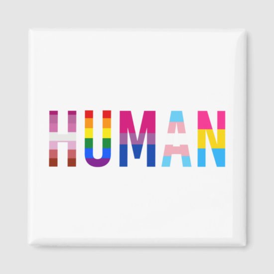 HUMAN LGBT Flag Gay Pride Month Transgender Magnet