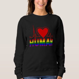 Human Lgbt Flag Gay Pride Month Transgender Rainbo Sweatshirt