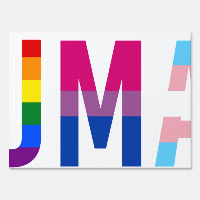 HUMAN LGBT Flag Gay Pride Month Transgender Sign (Front)