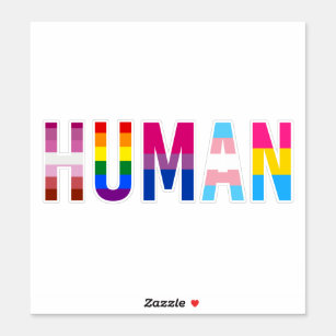 HUMAN LGBT Flag Gay Pride Month Transgender Sticker