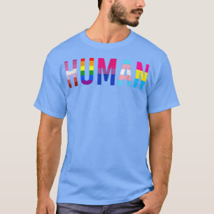 HUMAN LGBT Flag Gay Pride Month Transgender T-Shir T-Shirt