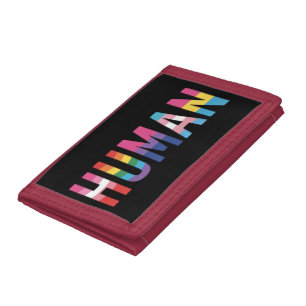 HUMAN LGBT Flag Gay Pride Month Transgender Trifold Wallet