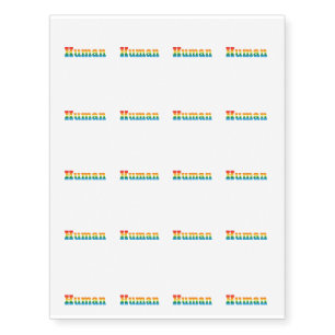 Human LGBT Pride Rainbow Flag Temporary Tattoos
