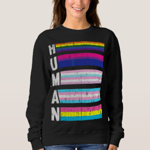 Human Lgbt Q Pride Flag Gay Bi Intersexual Trans P Sweatshirt
