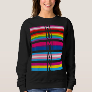 Human Lgbt Q Pride Flag Gay Bi Intersexual Trans P Sweatshirt
