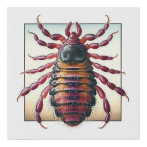 Human louse 030624IREF101 _ Watercolor Faux Canvas Print