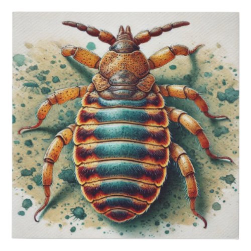 Human Louse 200624IREF226 _ Watercolor Faux Canvas Print