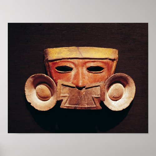 Human mask from Teotihuacan Poster
