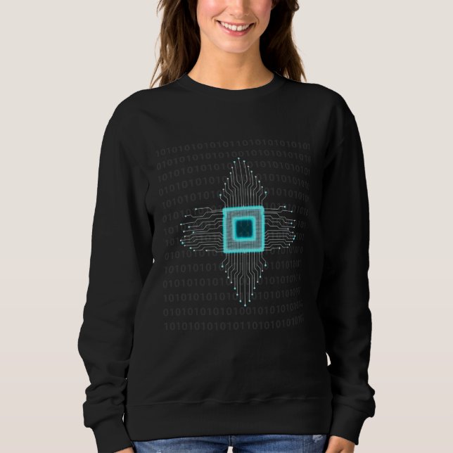 Human Memory Circuit Digital Brain Artificial Inte Sweatshirt (Front)