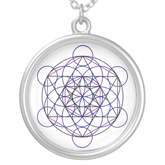 Human Merkaba Energy Field from our 7 Chakras Silver Plated Necklace (Front)