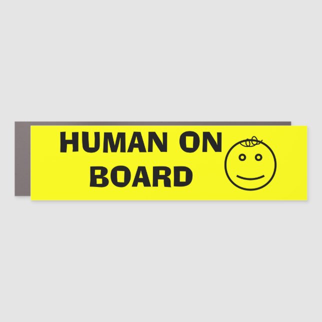 Human on Board car magnet (Front)