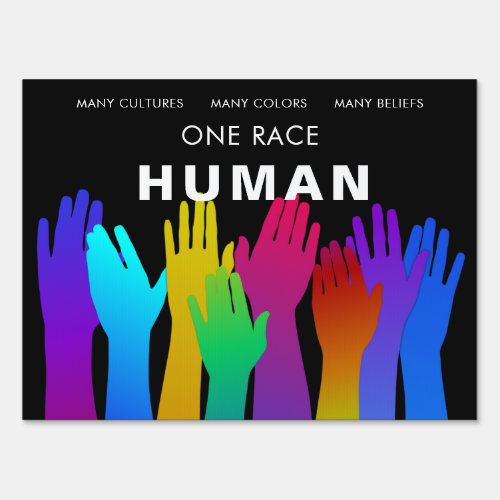 Human  One Race  Celebrate Diversity Sign