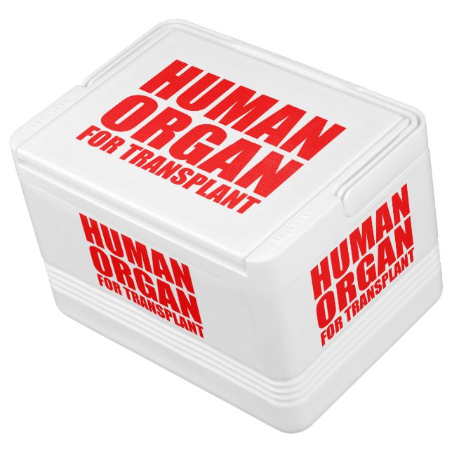 HUMAN ORGAN FOR TRANSPLANT DRINK COOLER (Angled)