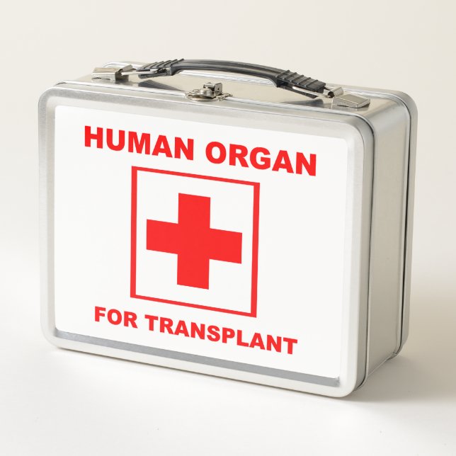 Human Organ For Transplant Metal Lunch Box (Front)