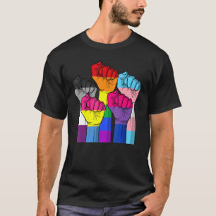 Human Power Fist Lgbt Pride Gay Lesbian Transgende T-Shirt