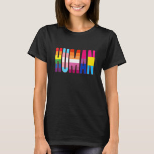 Human Pride Lgbtq Rainbow Transgender Bisexual Lov T-Shirt