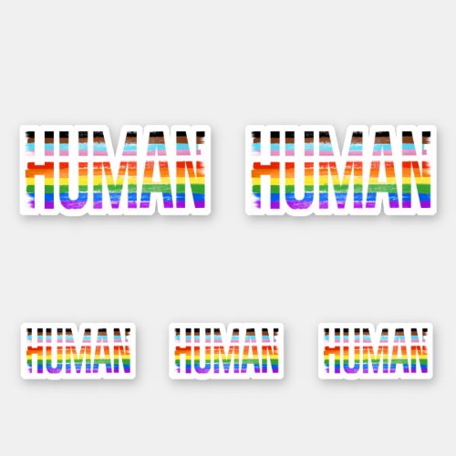 HUMAN Progress Pride Sticker