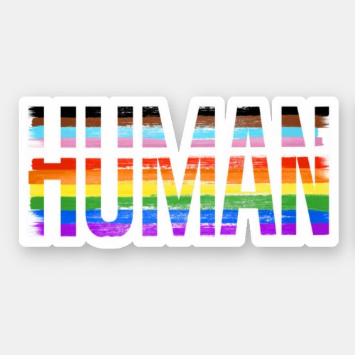 Human Progress Pride Sticker
