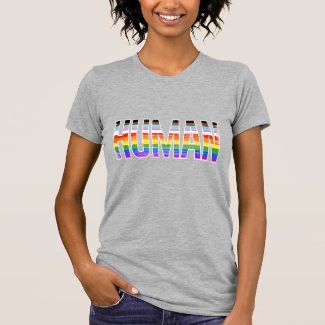 HUMAN Progress Pride T-Shirt (Front)