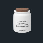 Human race unity candy jar<br><div class="desc">motivational message on the human race and unity</div>