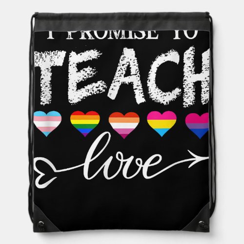 HUMAN Rainbow Flag  6 Drawstring Bag