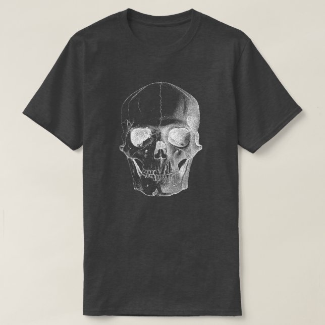 Human Realistic Skull T-Shirt (Design Front)