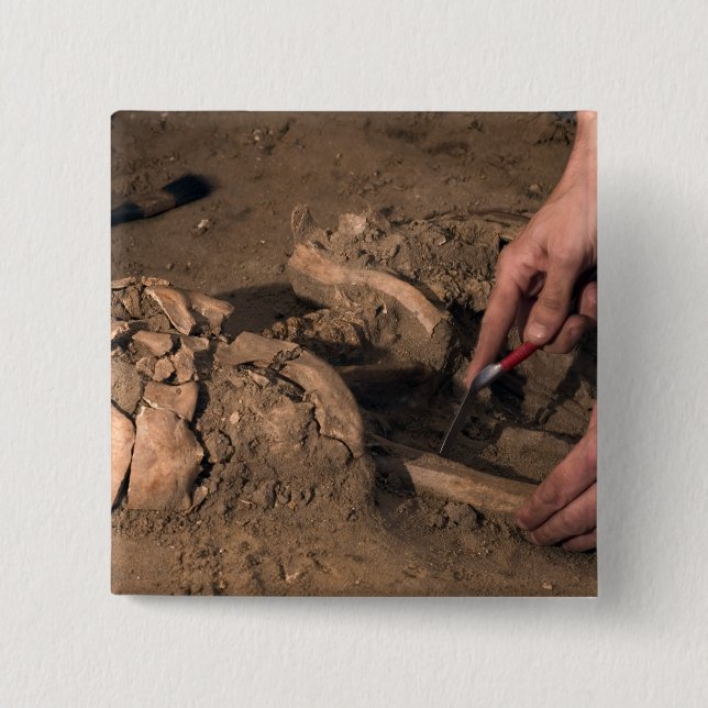 Human remains pinback button (Front)