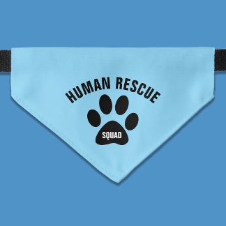 Human Rescue Squad Blue Pet Cat Pet Bandana Collar