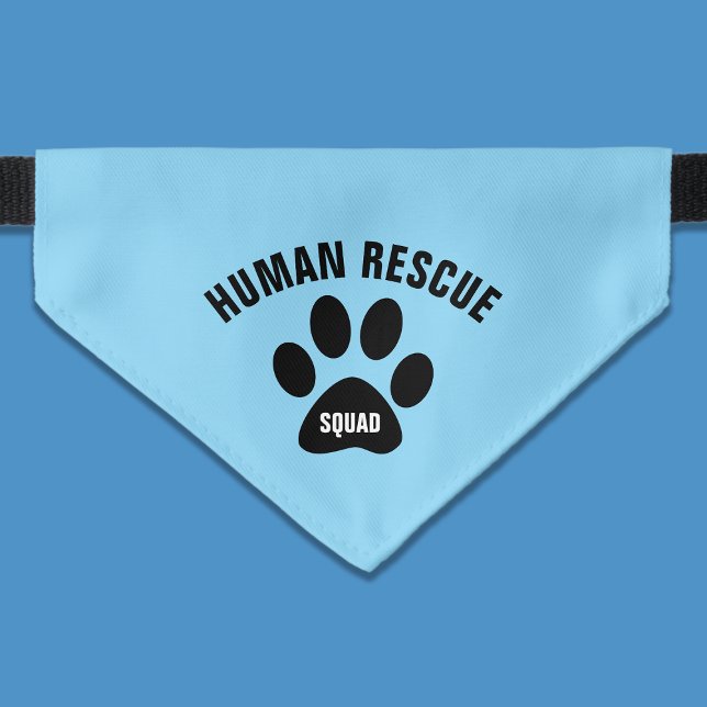 Human Rescue Squad Blue Pet Cat Pet Bandana Collar (Creator Uploaded)