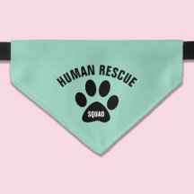 Human Rescue Squad Green Pet Cat Bandana