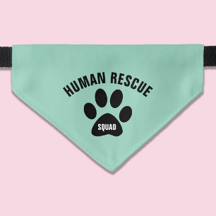 Human Rescue Squad Green Pet Cat Bandana Collar