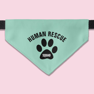 Human Rescue Squad Green Pet Cat Bandana Pet Bandana Collar