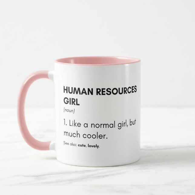 Human Resources Cool Girl Saying Mug (Left)