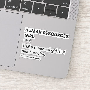 Human Resources Cute Girls Definition Sticker