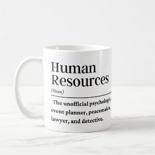 Human resources definition coffee mug