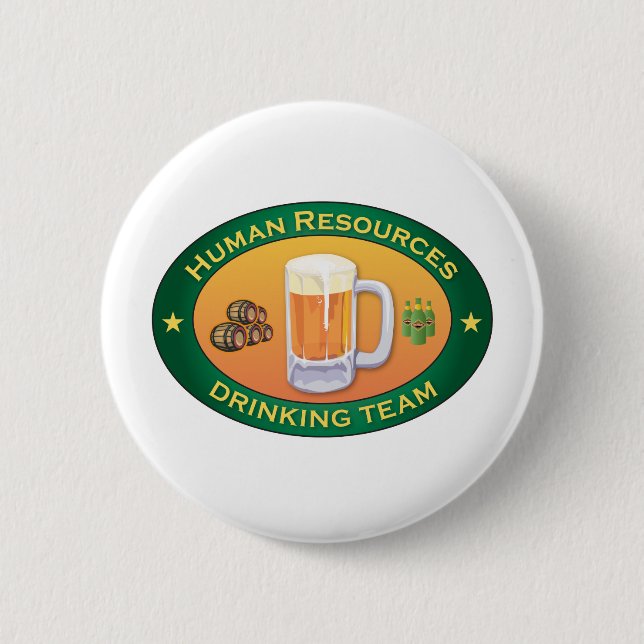 Human Resources Drinking Team Button (Front)