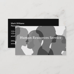 Human Resources Employment Recruiter Business Card