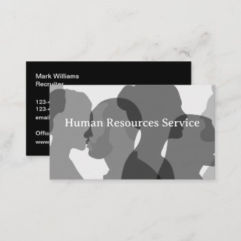 Human Resources Employment Recruiter Business Card by Luckyturtle at Zazzle