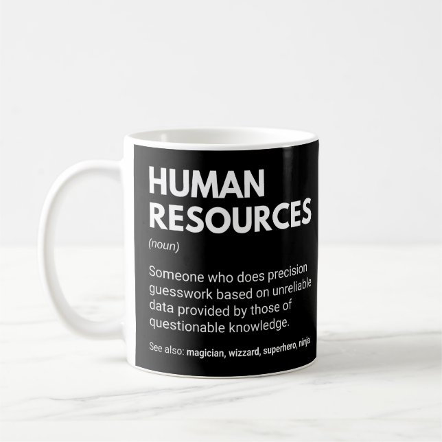 Human Resources Funny HR Manager Definition Coffee Mug (Left)