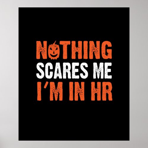 Human Resources Halloween HR Funny Costume Poster