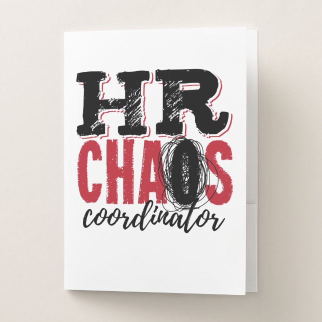 Human Resources HR Chaos Coordinator Pocket Folder (Front)