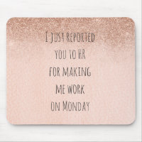 Human Resources HR Funny Mousepad Office Humor